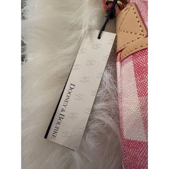 Dooney & Bourke Quad Check Ginger Small Crossbody Pink - Picture 7 of 8